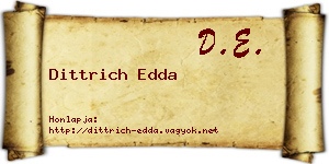 Dittrich Edda névjegykártya